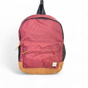 Sun + Stone Men's Riley Backpack Solid Red Burgundy Bag NWT $60 QZ